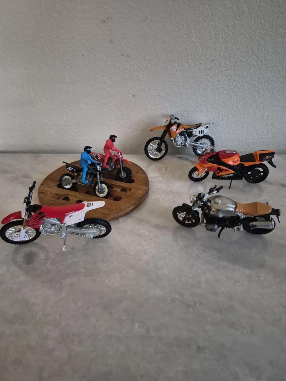 Honda KTM Yamaha Diecast Toy Motorcycles Lot, Multicolor, SX 520 Model